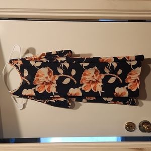 Navy floral dress